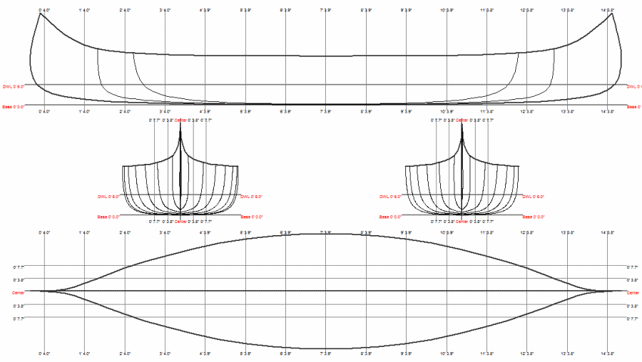 Free Canoe Plan: Têtes de Boule Two-Fathom Canoe 